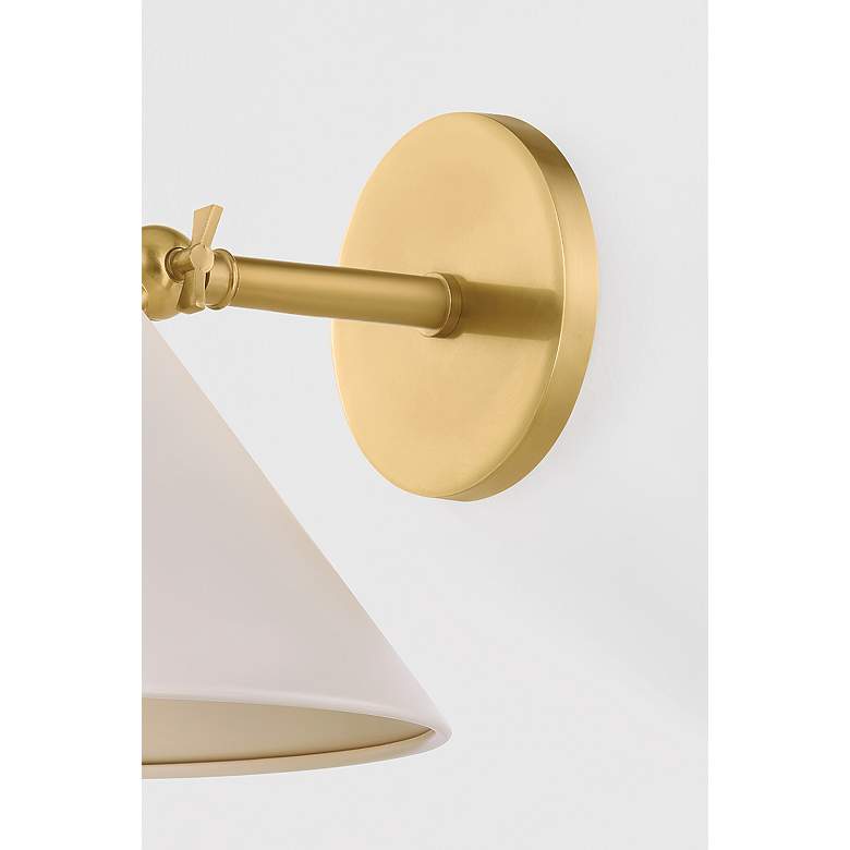 Image 3 Mitzi Sonja Wall Sconce 10.5" in True Bronze and Soft Bisque more views