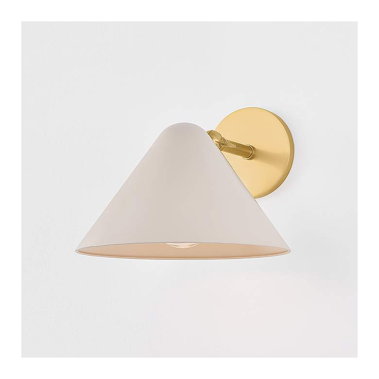 Image 4 Mitzi Sonja Wall Sconce 10.5" in True Bronze and Soft Bisque more views