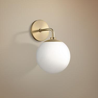Mitzi Stella 11 1/2" High Aged Brass Wall Sconce