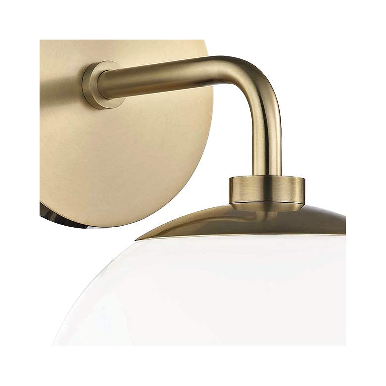 Image 3 Mitzi Stella 11 1/2" High Aged Brass Wall Sconce more views