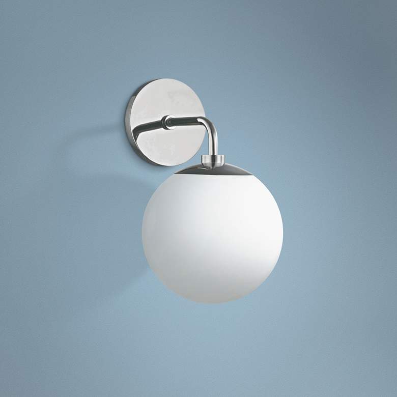 Image 1 Mitzi Stella 11 1/2" High Polished Nickel Wall Sconce