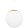 Mitzi Stella 12" Wide Aged Brass Frosted Glass Mini Pendant