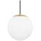 Mitzi Stella 12" Wide Aged Brass Frosted Glass Mini Pendant