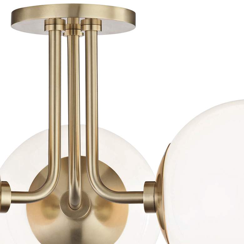 Image 3 Mitzi Stella 18 1/4" Wide Aged Brass 3-Light Ceiling Light more views
