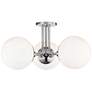 2_Mitzi Stella 18 1/4" Wide Polished Nickel 3-Light Globe Ceiling Light