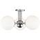 Mitzi Stella 18 1/4" Wide Polished Nickel 3-Light Globe Ceiling Light
