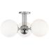 Mitzi Stella 18 1/4" Wide Polished Nickel 3-Light Globe Ceiling Light