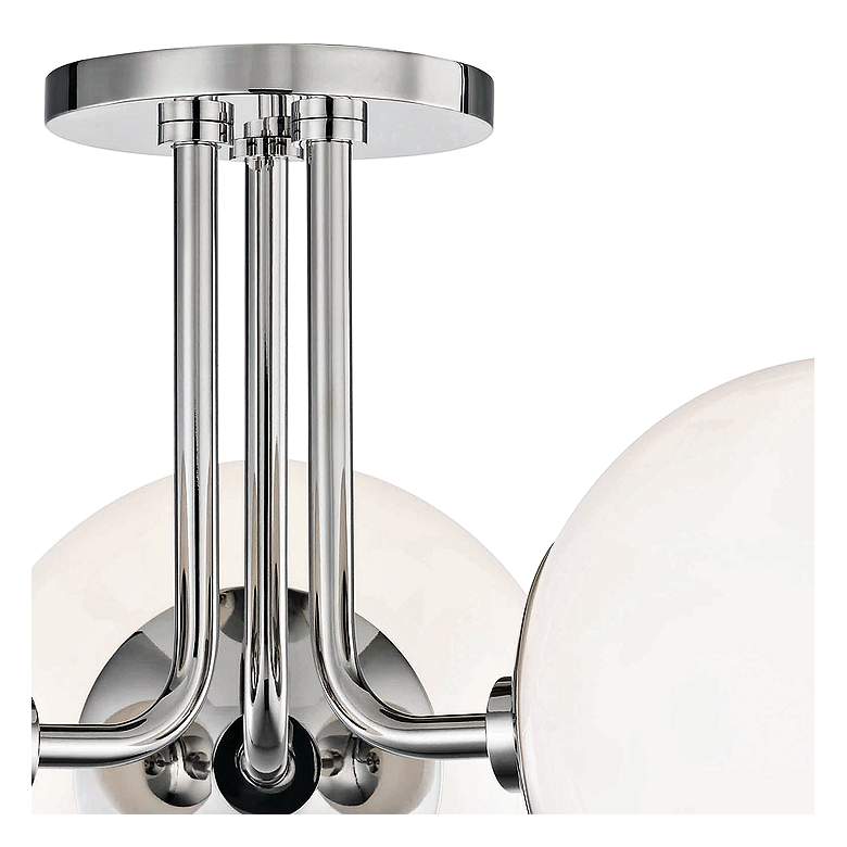 Image 3 Mitzi Stella 18 1/4" Wide Polished Nickel 3-Light Globe Ceiling Light more views