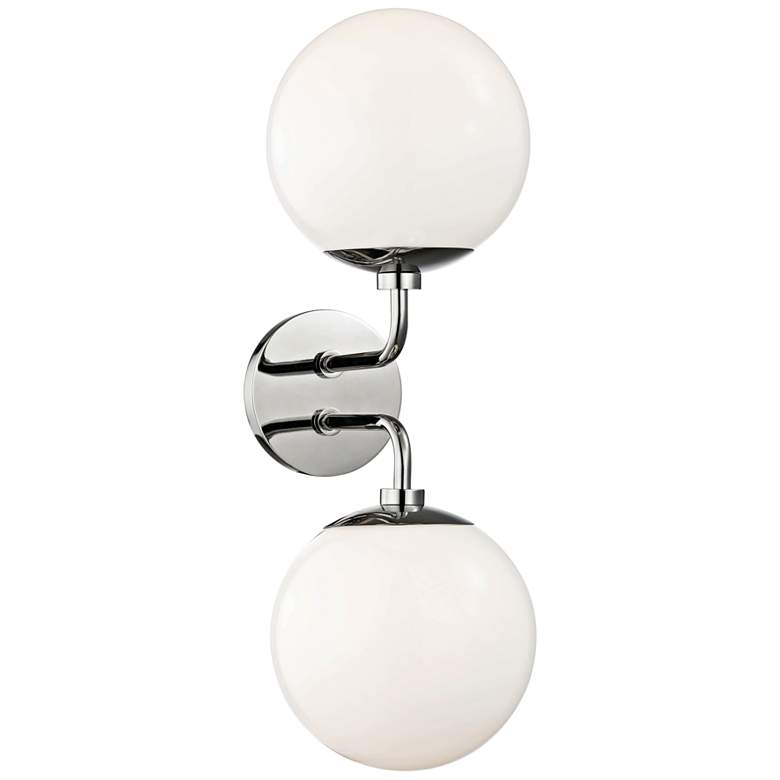 Image 2 Mitzi Stella 20 inch High Polished Nickel 2-Light Wall Sconce