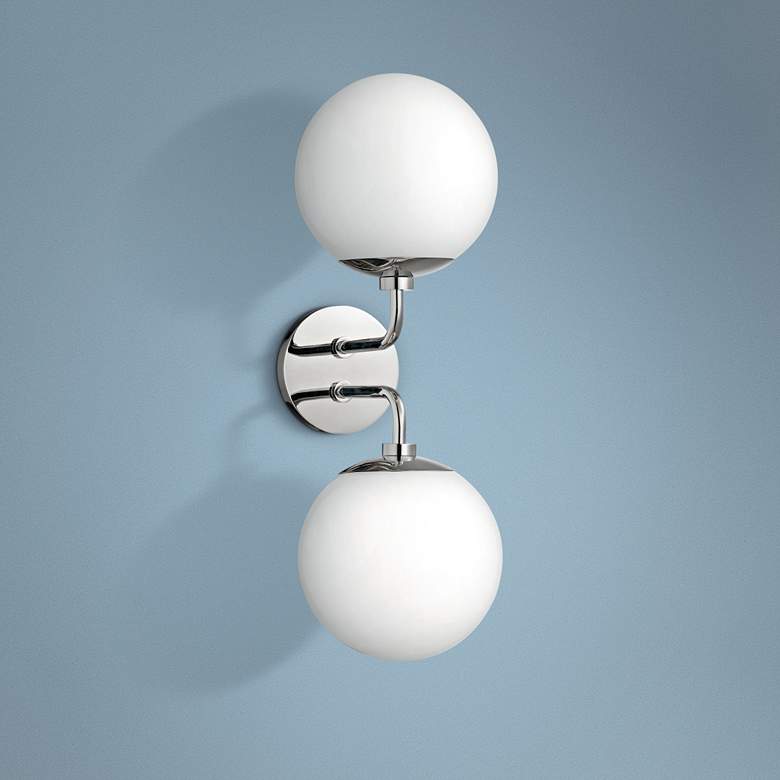 Image 1 Mitzi Stella 20" High Polished Nickel 2-Light Wall Sconce