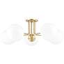 Mitzi Stella 30" Wide Aged Brass 5-Light Ceiling Light