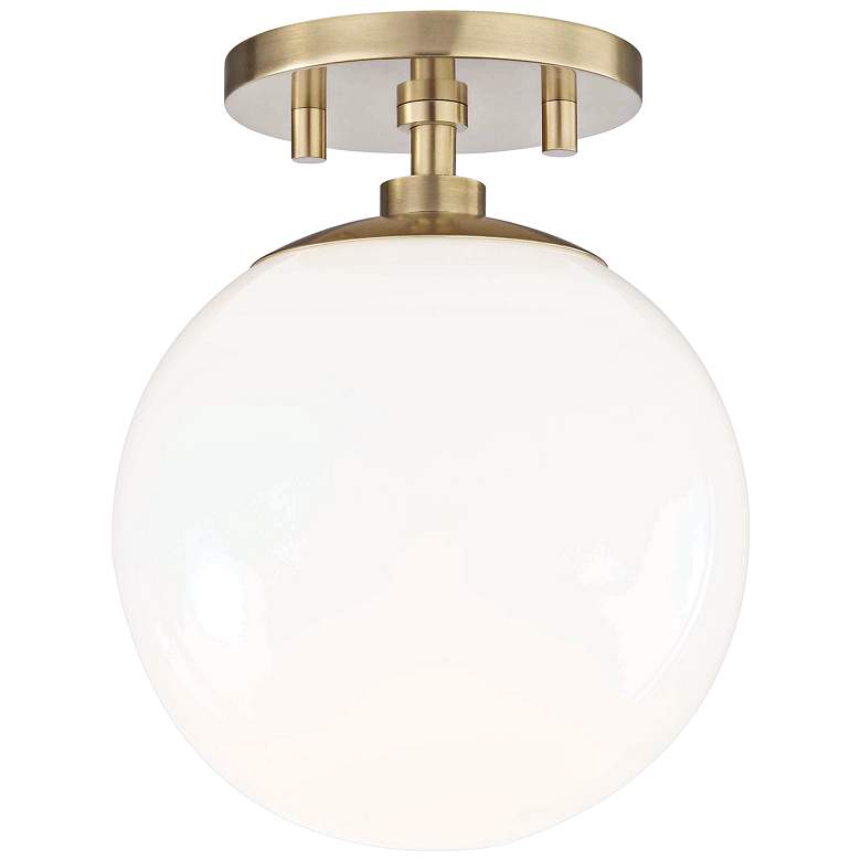 Image 2 Mitzi Stella 7 inch Wide Aged Brass Ceiling Light