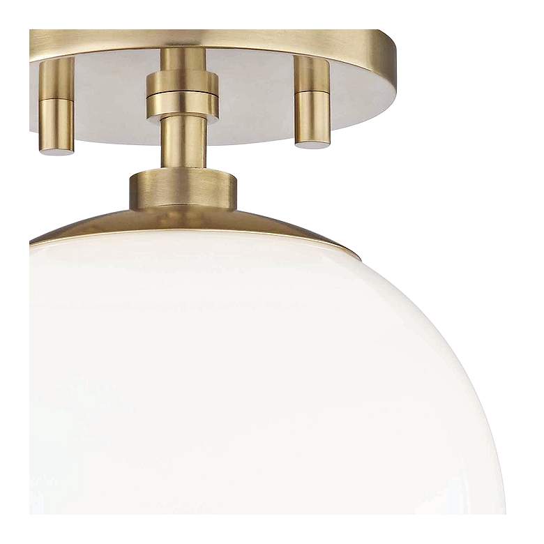 Image 3 Mitzi Stella 7 inch Wide Aged Brass Ceiling Light more views