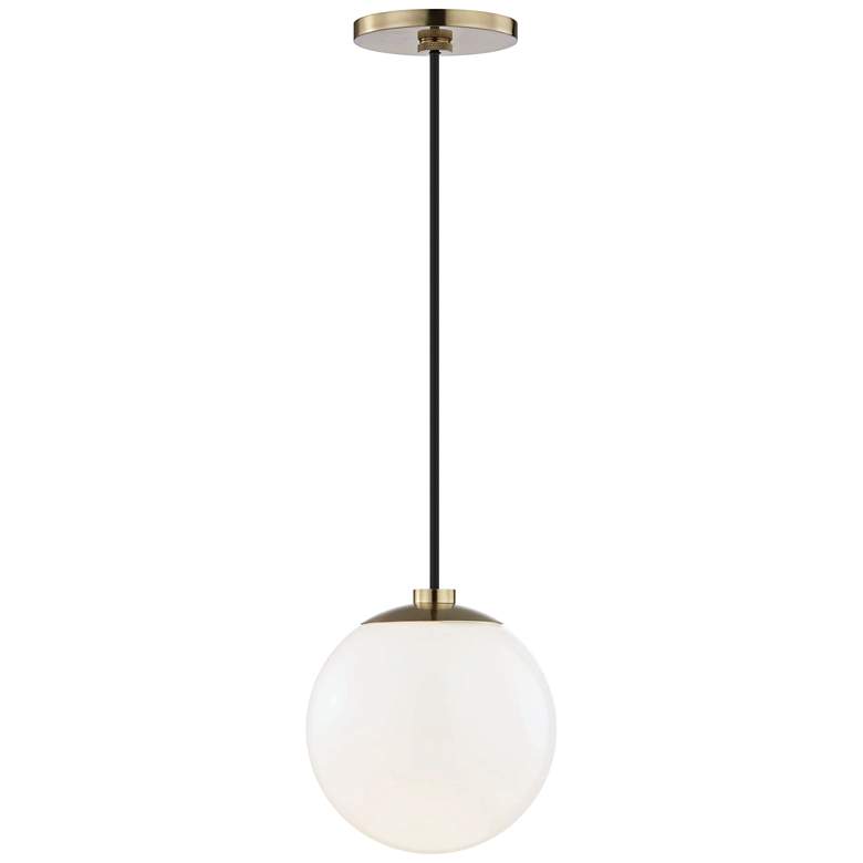 Image 2 Mitzi Stella 7" Wide Aged Brass Mini Pendant
