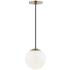 Mitzi Stella 7" Wide Aged Brass Mini Pendant