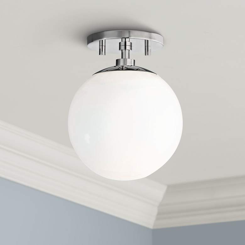 Image 1 Mitzi Stella 7" Wide Polished Nickel Ceiling Light