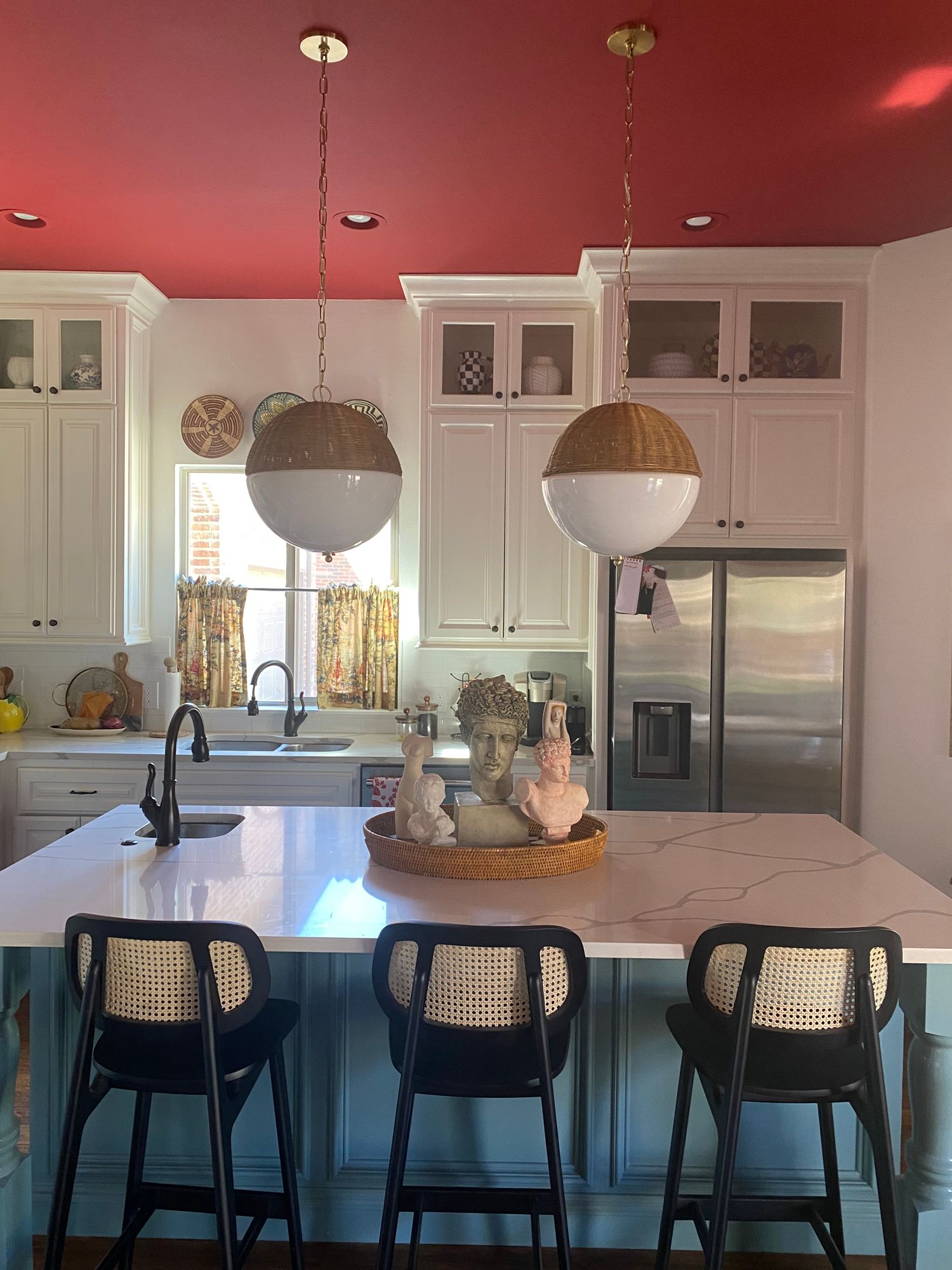 Image 3 Mitzi Summer 16" Wide Rattan and White Glass Globe Pendant more views