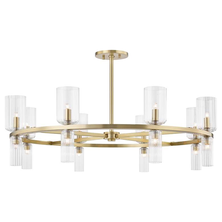 Image 2 Mitzi Tabitha 33 3/4" Wide Aged Brass 16-Light Chandelier