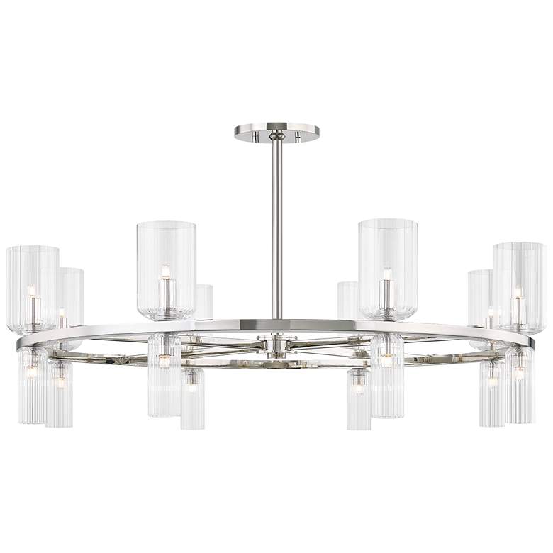 Image 2 Mitzi Tabitha 33 3/4 inchW Polished Nickel 16-Light Chandelier