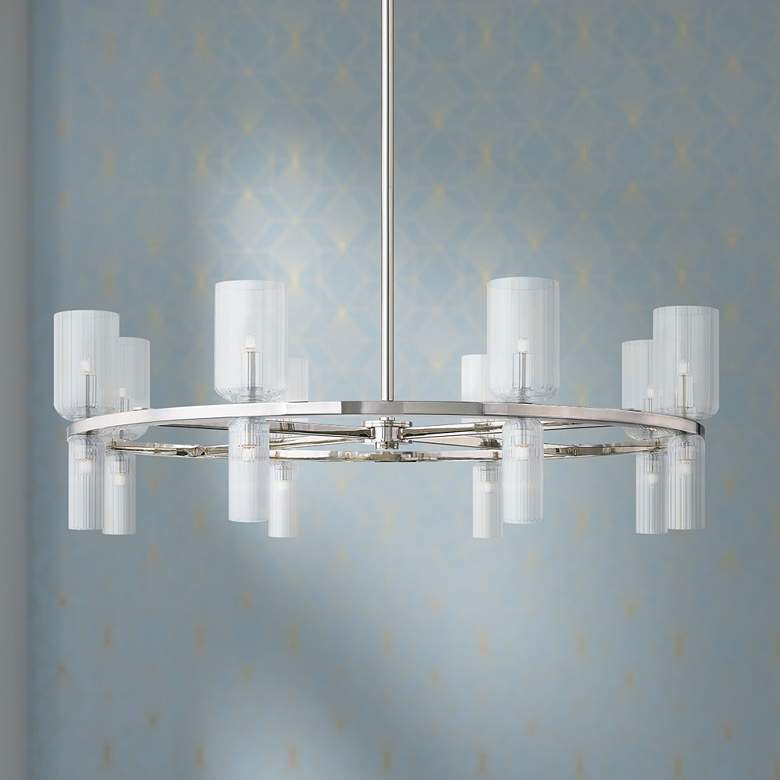 Image 1 Mitzi Tabitha 33 3/4"W Polished Nickel 16-Light Chandelier