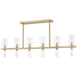 Mitzi Tabitha 41 3/4" Wide 20-Light Aged Brass Linear Island Pendant