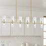 1_Mitzi Tabitha 41 3/4" Wide 20-Light Aged Brass Linear Island Pendant