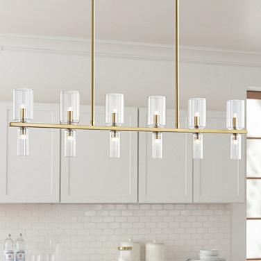 Mitzi Tabitha 41 3/4" Wide 20-Light Aged Brass Linear Island Pendant