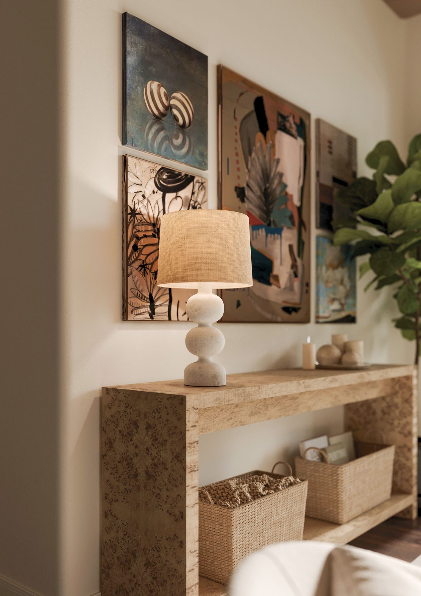 Image 5 Mitzi Talita Table Lamp 17" in Aged Brass more views