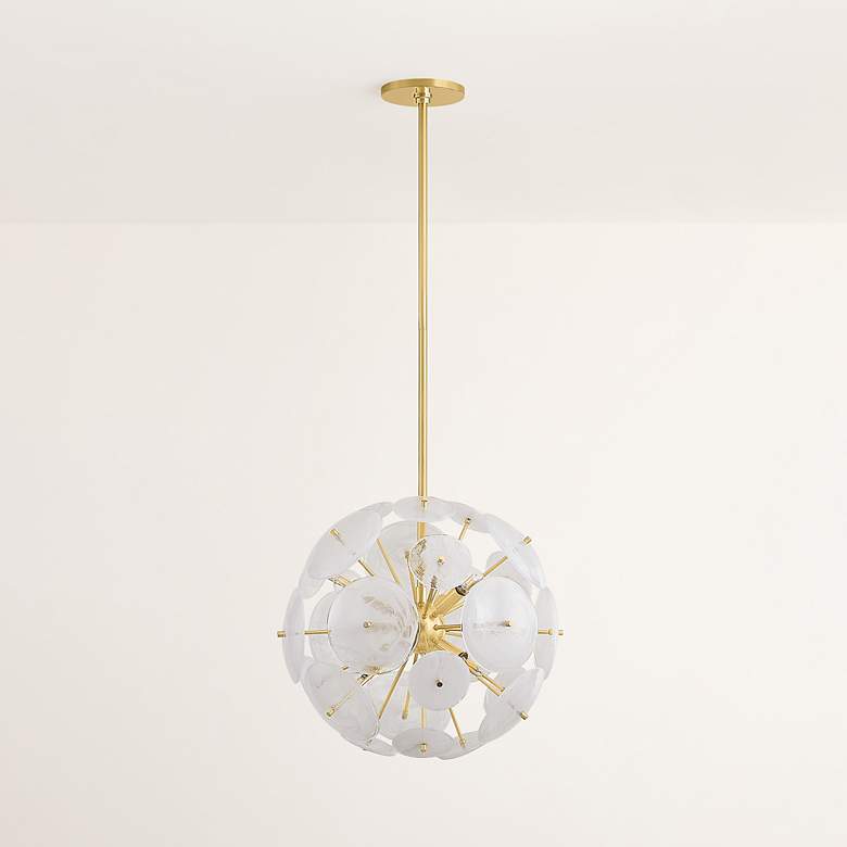 Image 2 Mitzi Tamara Chandelier 20" in Aged Brass more views