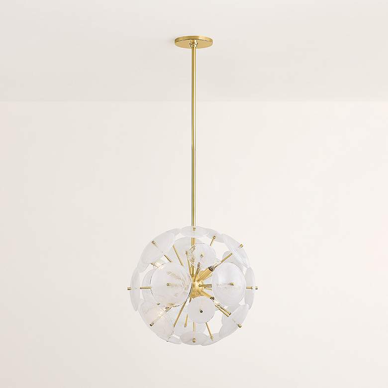 Image 5 Mitzi Tamara Chandelier 20" in Aged Brass more views