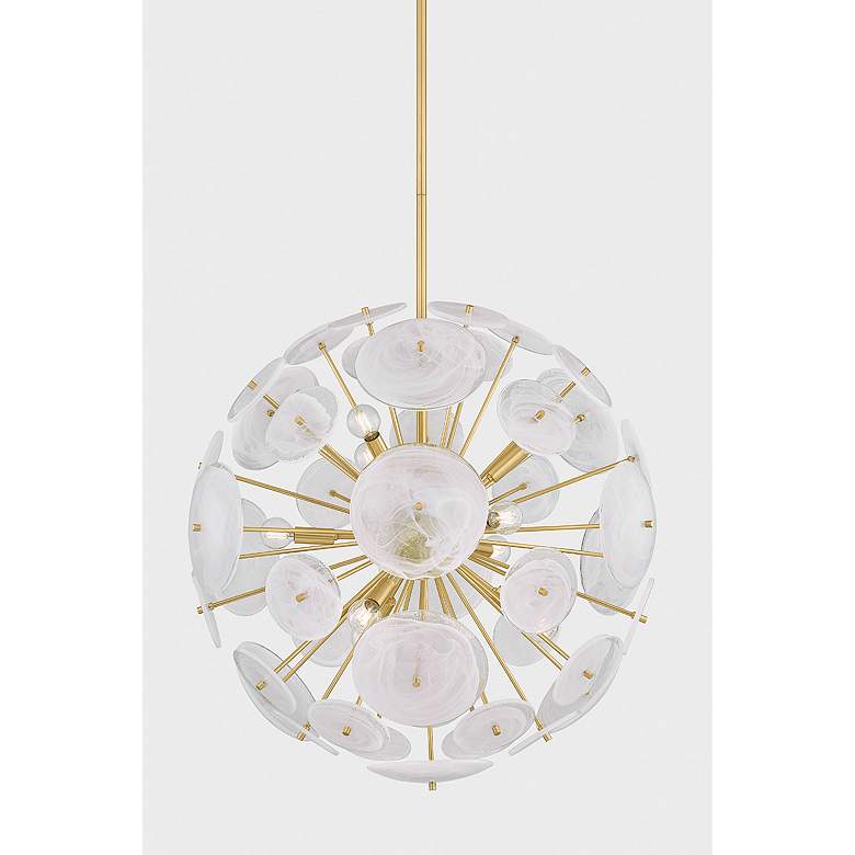 Image 4 Mitzi Tamara Chandelier 30" in Aged Brass more views