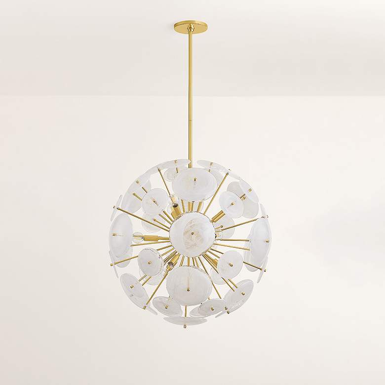 Image 7 Mitzi Tamara Chandelier 30" in Aged Brass more views