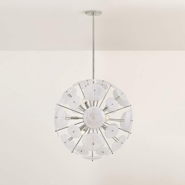 Image 4 Mitzi Tamara Chandelier 30" in Polished Nickel more views