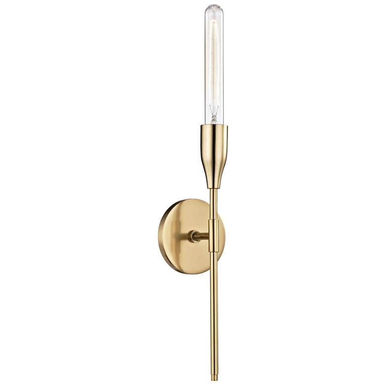 Image 2 Mitzi Tara 23 1/2" High Aged Brass Wall Sconce