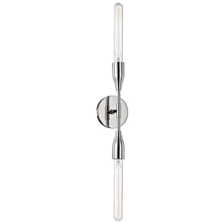 Image 2 Mitzi Tara 30" High Polished Nickel 2-Light Wall Sconce