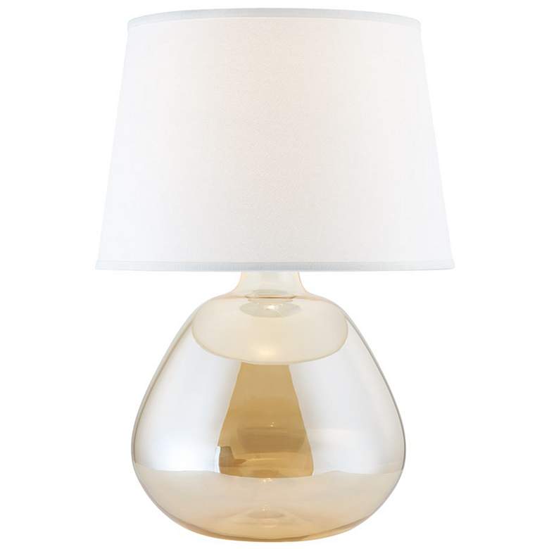 Image 1 Mitzi Thea 22 3/4" High Aged Brass and Glass Modern Table Lamp