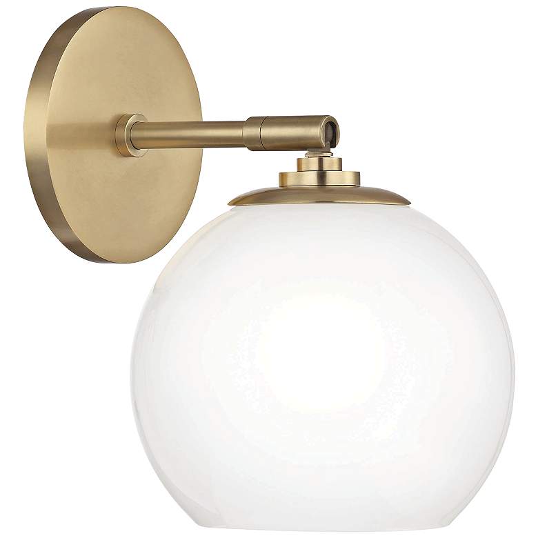 Image 2 Mitzi Tilly 9" High Aged Brass LED Wall Sconce