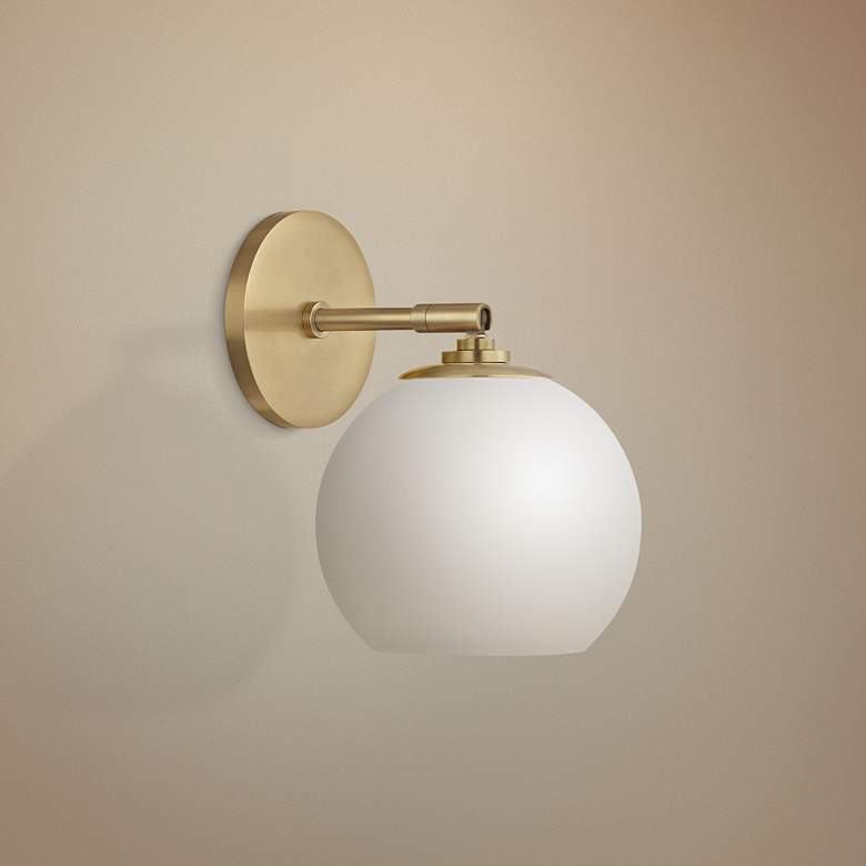 Image 1 Mitzi Tilly 9 inch High Aged Brass LED Wall Sconce