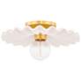 2_Mitzi Tinsley 11 3/4" Wide Brass and Gloss Cream Ceramic Ceiling Light more views