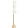 Mitzi Twiggy 66" Brass and White Flower Glass Modern Floor Lamp