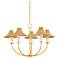 Mitzi Twila 30 1/4"W Vintage Gold Leaf 5-Light Chandelier