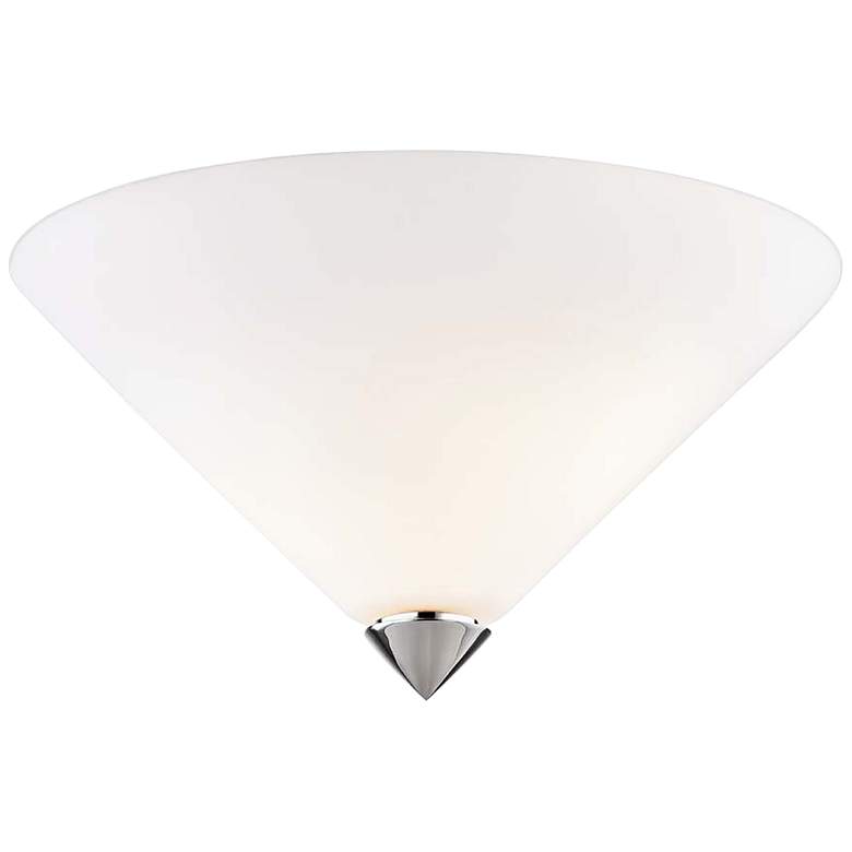 Image 1 Mitzi Ulla 13" Wide Polished Nickel Glass Ceiling Light