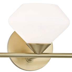 Image3 of Mitzi Valerie 21 3/4" Modern Opal Glass Aged Brass 3-Light Bath Light more views