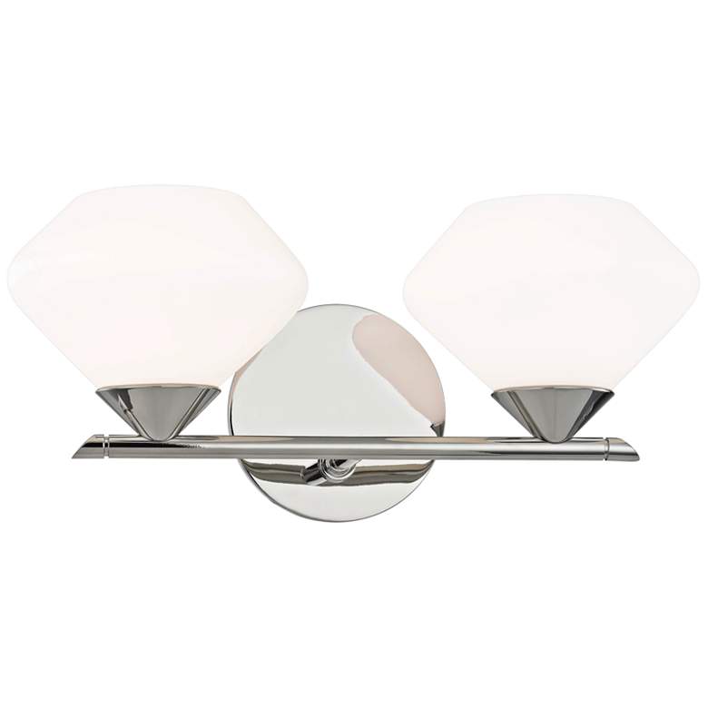 Mitzi Valerie 6&quot; High Polished Nickel 2-Light Wall Sconce