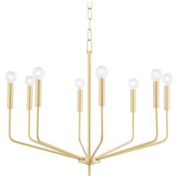 Mitzi Valley Bailey 20" Wide Aged Brass 8-Light Chandelier