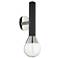 Mitzi Via 17 1/2"H Polished Nickel and Black Wall Sconce