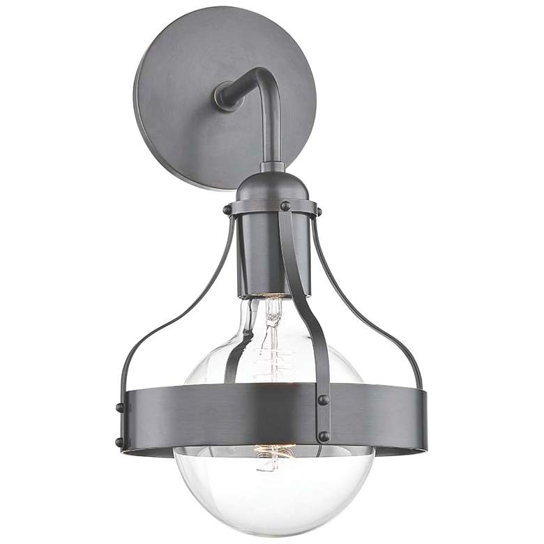 Image 1 Mitzi Violet 13 1/2" High Old Bronze Wall Sconce