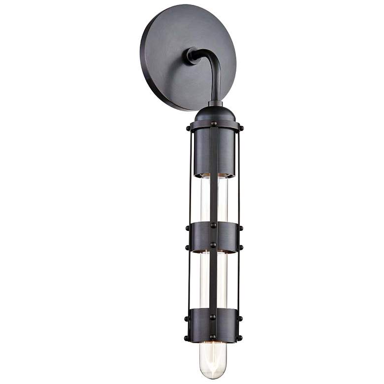 Image 1 Mitzi Violet 16 1/4" High Old Bronze Wall Sconce