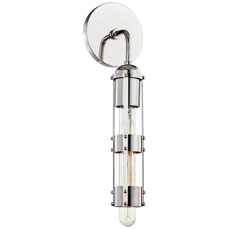 Mitzi Violet 16 1/4&quot; High Polished Nickel Wall Sconce