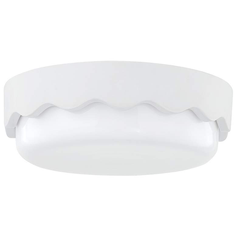 Image 1 Mitzi Wave 16" Wide Ceramic Matte White Ceiling Light